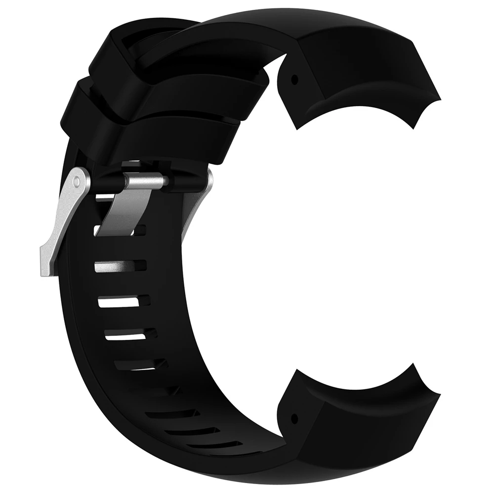 Сменный силиконовый ремешок для SUUNTO CORE ALU черный браслет мультиспорта GPS наручные