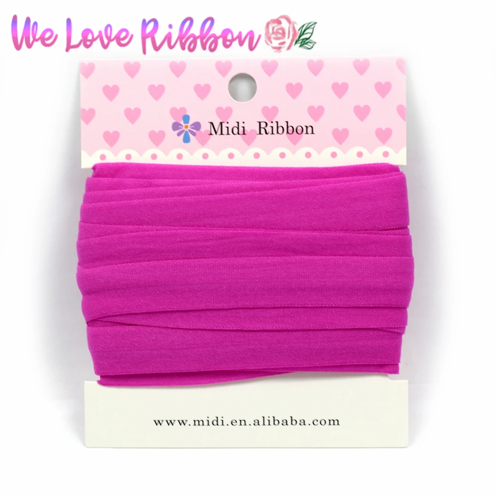 5/8 &quot16 мм розовый матовый FOE Fold Over Elastic 10 ярдов/упаковка швейная тесьма эластичные