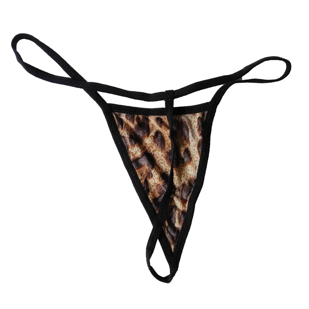 Леопардовые Женские стринги женское нижнее белье сексуальные удобные женские