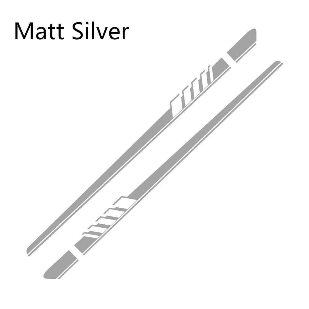 Matt Sliver 2 шт. для Skoda Octavia 2 A7 A5 VRS Fabia 3 Rapid Superb 3 Kodiaq Scala Karoq Kamiq наклейки на боковые двери автомобиля аксессуары для тюнинга - Название цвета: Matt Sliver