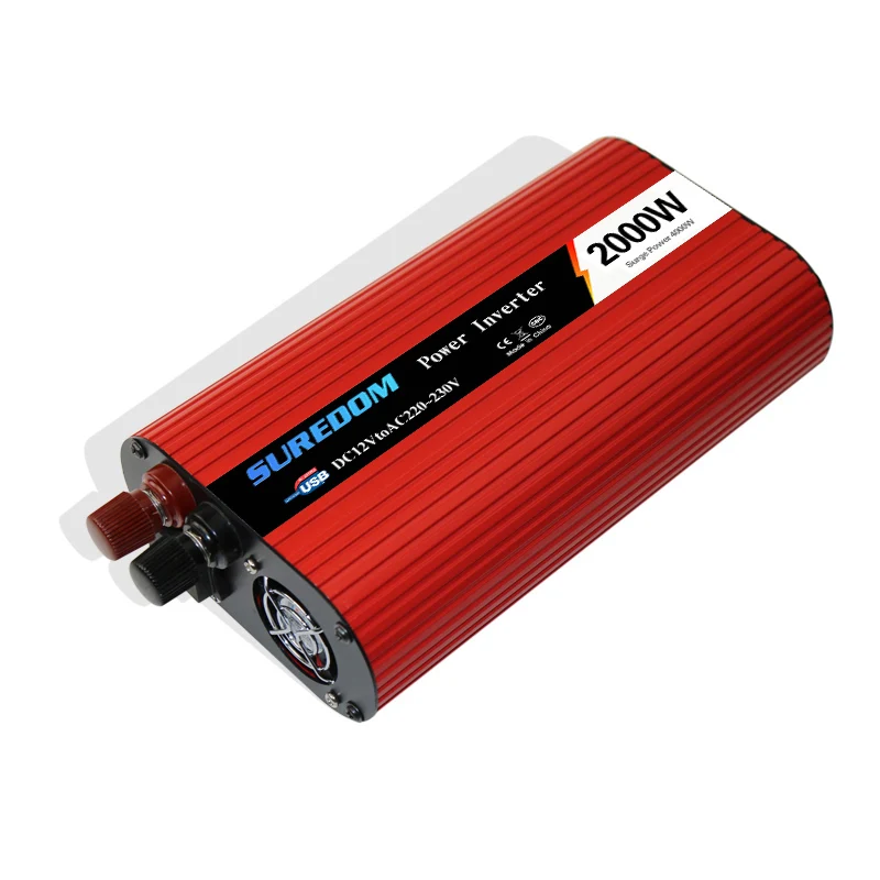 Инвертор мощности 2000 Вт Автомобильный преобразователь напряжения Трансформатор