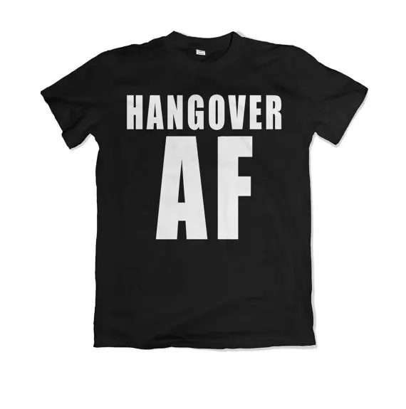 Забавная футболка унисекс HANGOVER AF модная с коротким рукавом Высококачественная