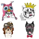 Термочувствительные нашивки с милыми животными, собаками, наклейки, термопереводные нашивки для украшения одежды, моющиеся принты для футболок