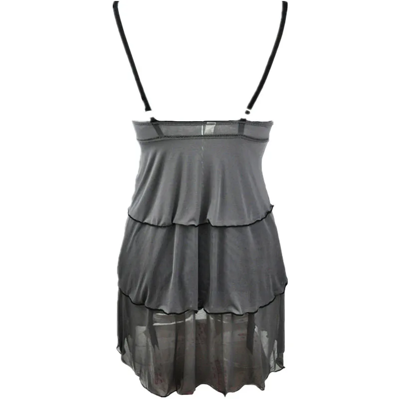 Layered Nightgown Female Sleepwear Sexy Summer Dress Ribbons Bowknots Slim Women's Lingerie Small Size NG001 | Женская одежда