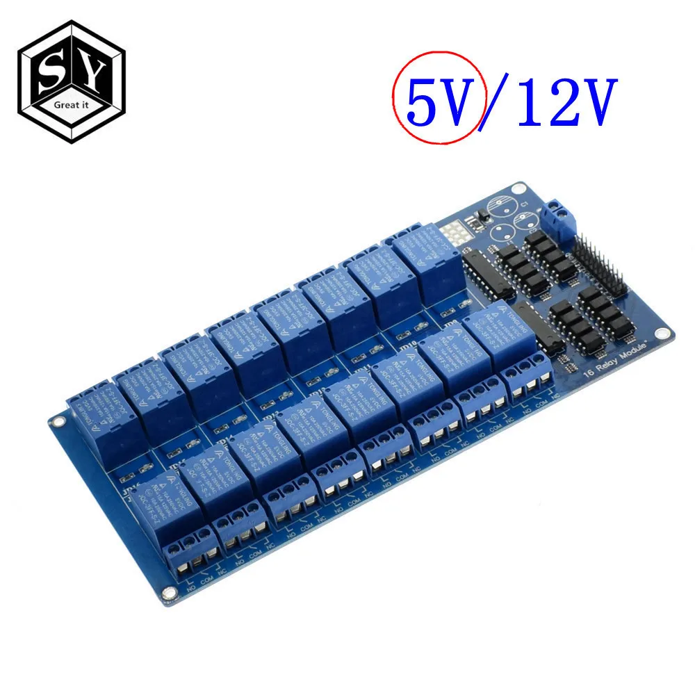 1 шт. Great IT 5 в 16 канальный релейный модуль для Arduino ARM PIC AVR DSP электронная релейная
