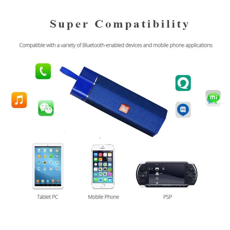 Bluetooth Колонка Водонепроницаемая портативная с поддержкой FM радио и TF