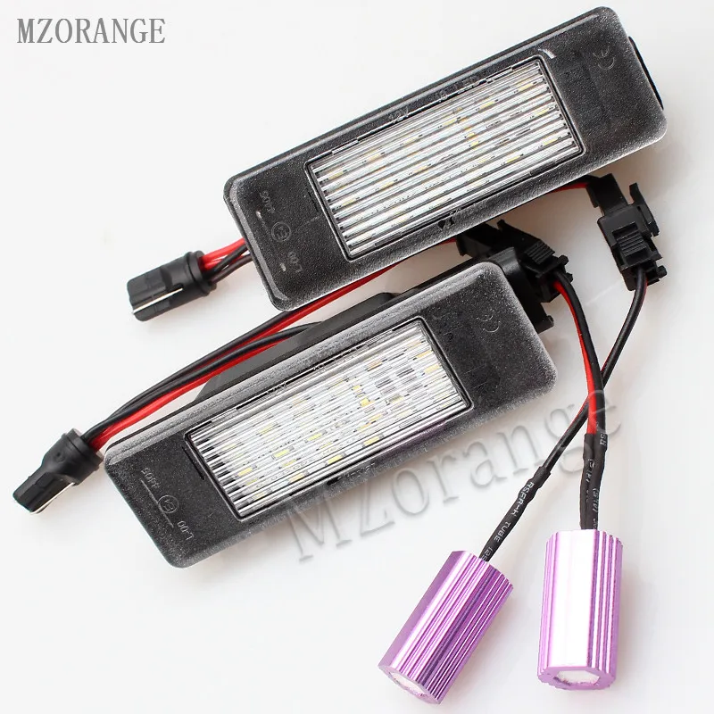 MZORANGE 2x без ошибок ксенон белый светодиодный светильник номерного знака для Nissan Qashqai Pathfinder R51 JUKE для Primera P12 X-trail