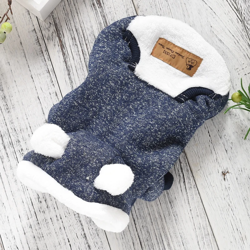 Милая зимняя одежда для собак два размера синий розовый цвет S XXL Супер теплая и