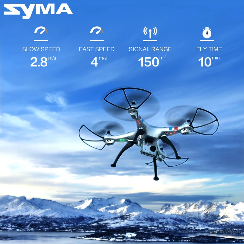 SYMA официальный Дрон X8G с камерой HD широкий угол 2 4G 4 канала 6 осей 8 Мп вращающийся