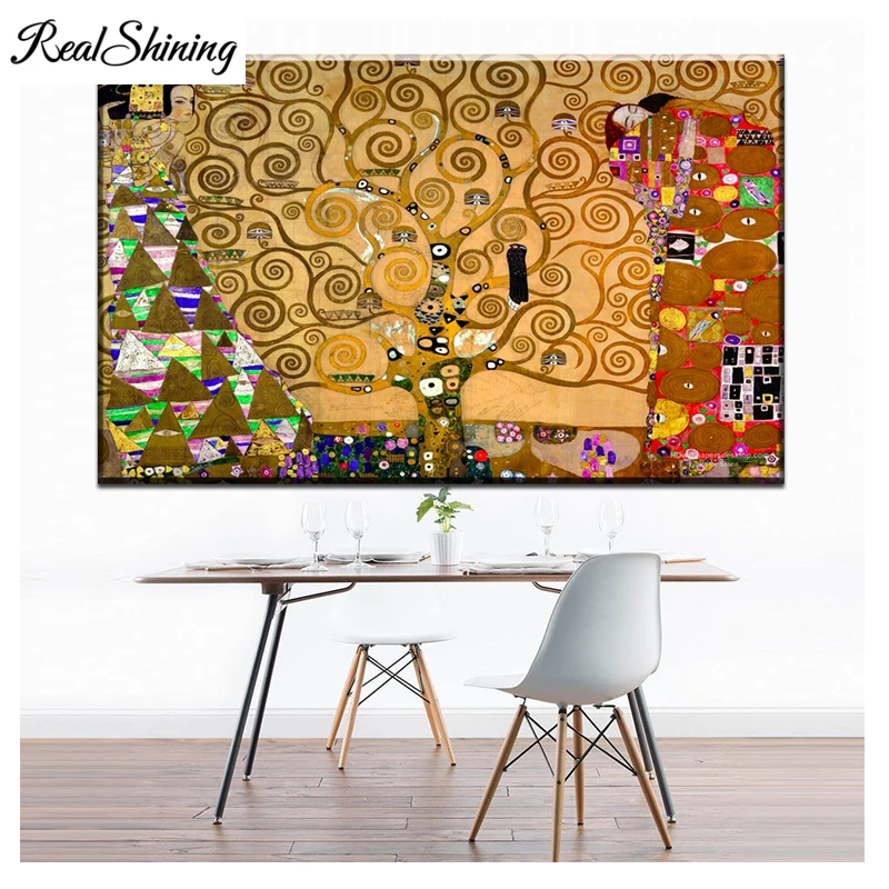 

5D Diy Diamond Painting Gustav Klimt Works The Tree Of Life Mosaic Full Square Rhinestone Diamond Embroidery Cross Stitch FS3493