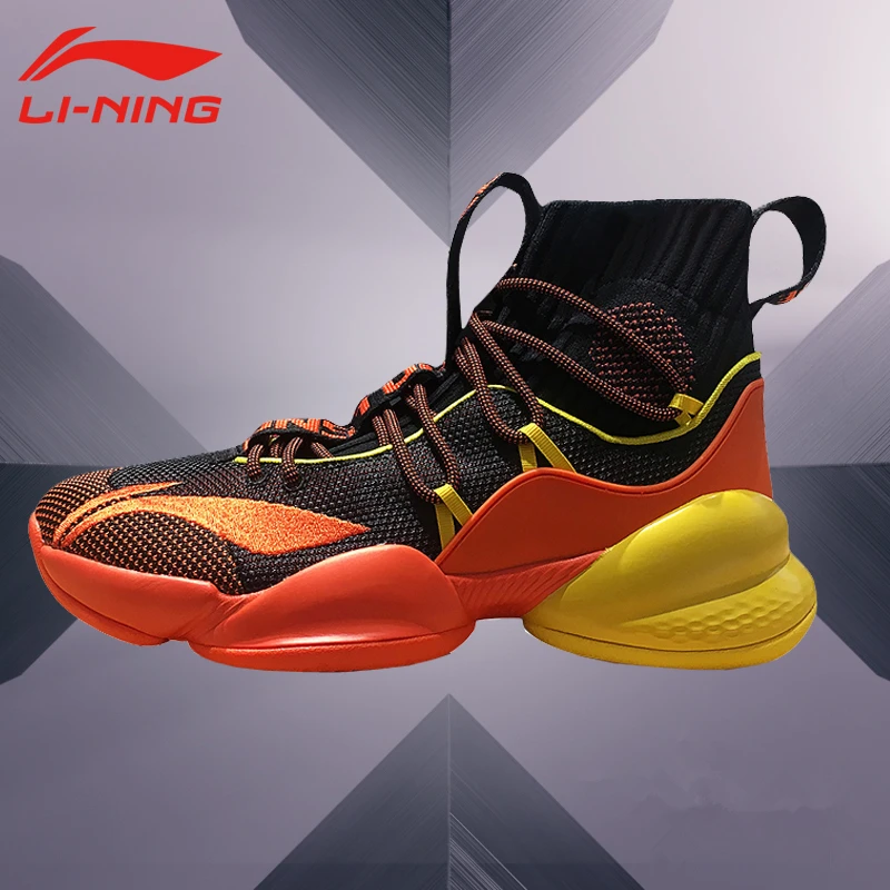 Li-Ning/Мужская Профессиональная баскетбольная обувь POWER V PLAYOFF с подушкой, с подкладом, облачная спортивная обувь, кроссовки ABAP023 SJFM19
