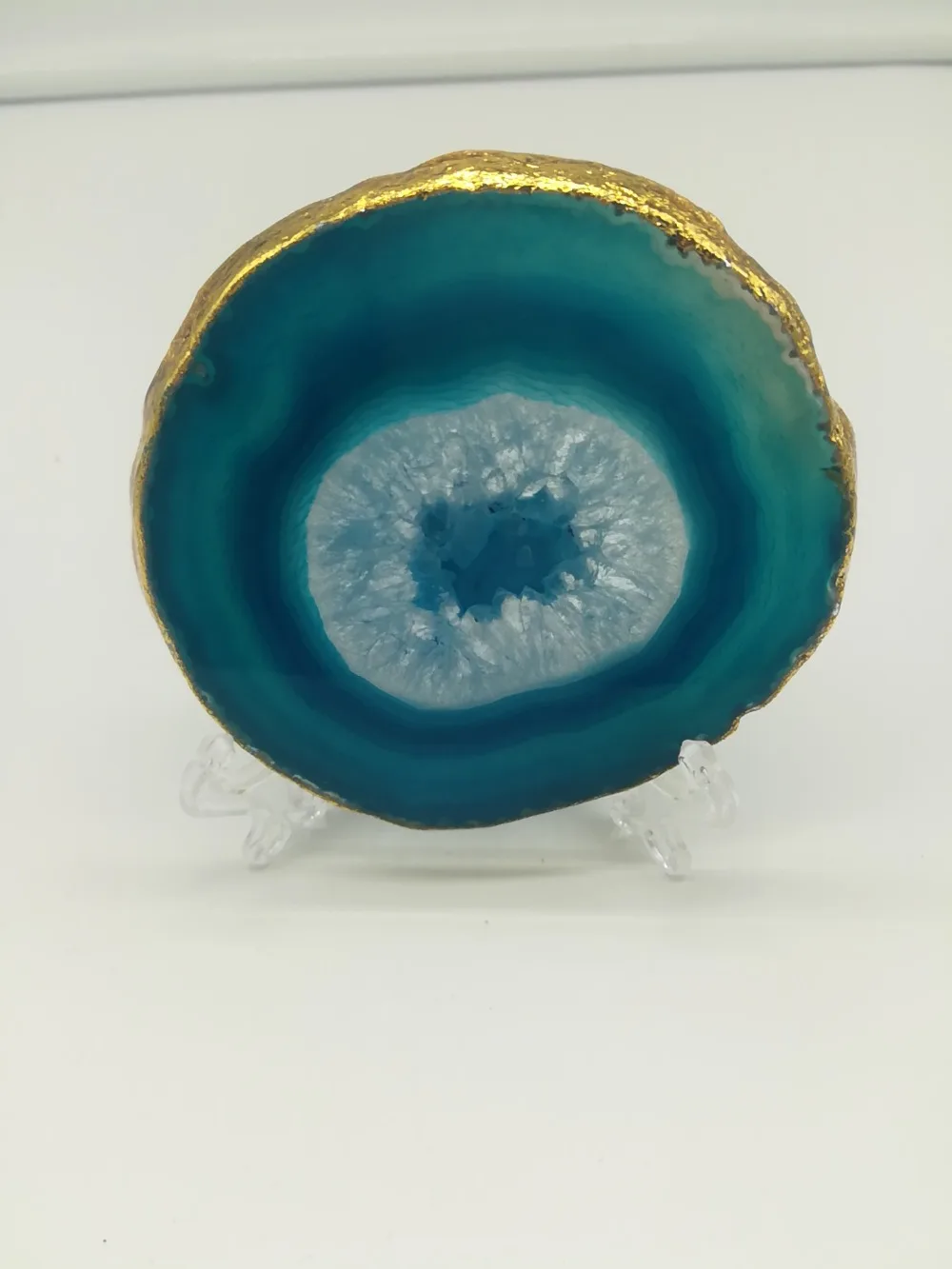 Grand agate bleue Geode Poli Cristal Quartz | Дом и сад