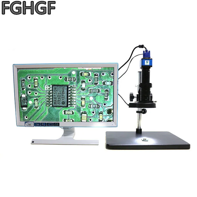 Волоконно оптический пластиковый испытательный видеомикроскоп зум в 200 раз VGA 2