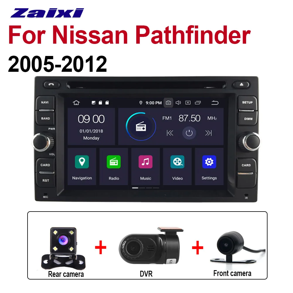 Extra 3 Accessories ZaiXi 2din Android 9,0 Восьмиядерный 4 Гб ОЗУ автомобильный DVD для Nissan Pathfinder 2005~ 2012 gps Радио BT Navi карта мультимедийный плеер система - Цвет: Extra 3 Accessories
