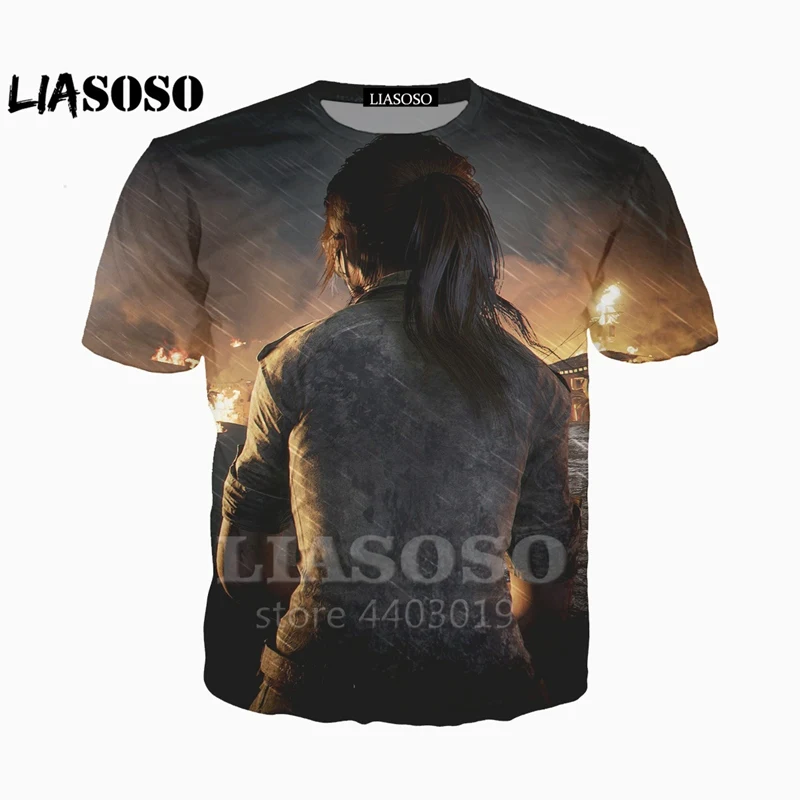 Новинка 2018 футболка liaseo с 3D принтом для женщин и мужчин Классическая 3d гробницы