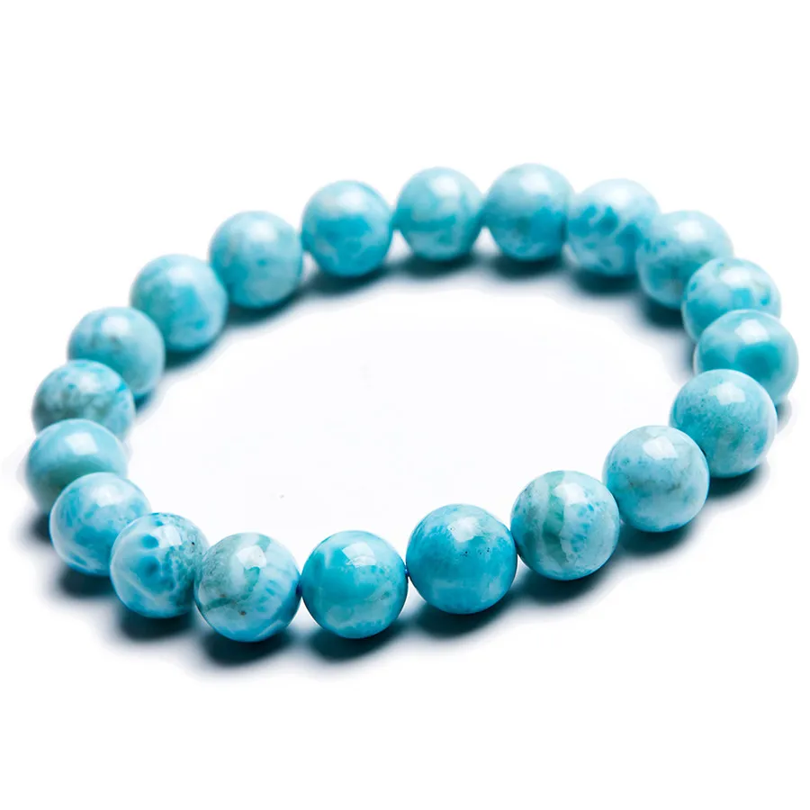 10 мм натуральный синий Larimar драгоценный камень свободный круглый шарик
