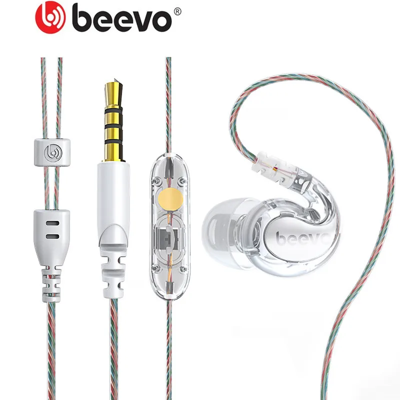 Beevo Бег Спорт Наушники Hi Fi наушники 3 5 мм In ear DJ тяжелый сабвуфер вкладыши с