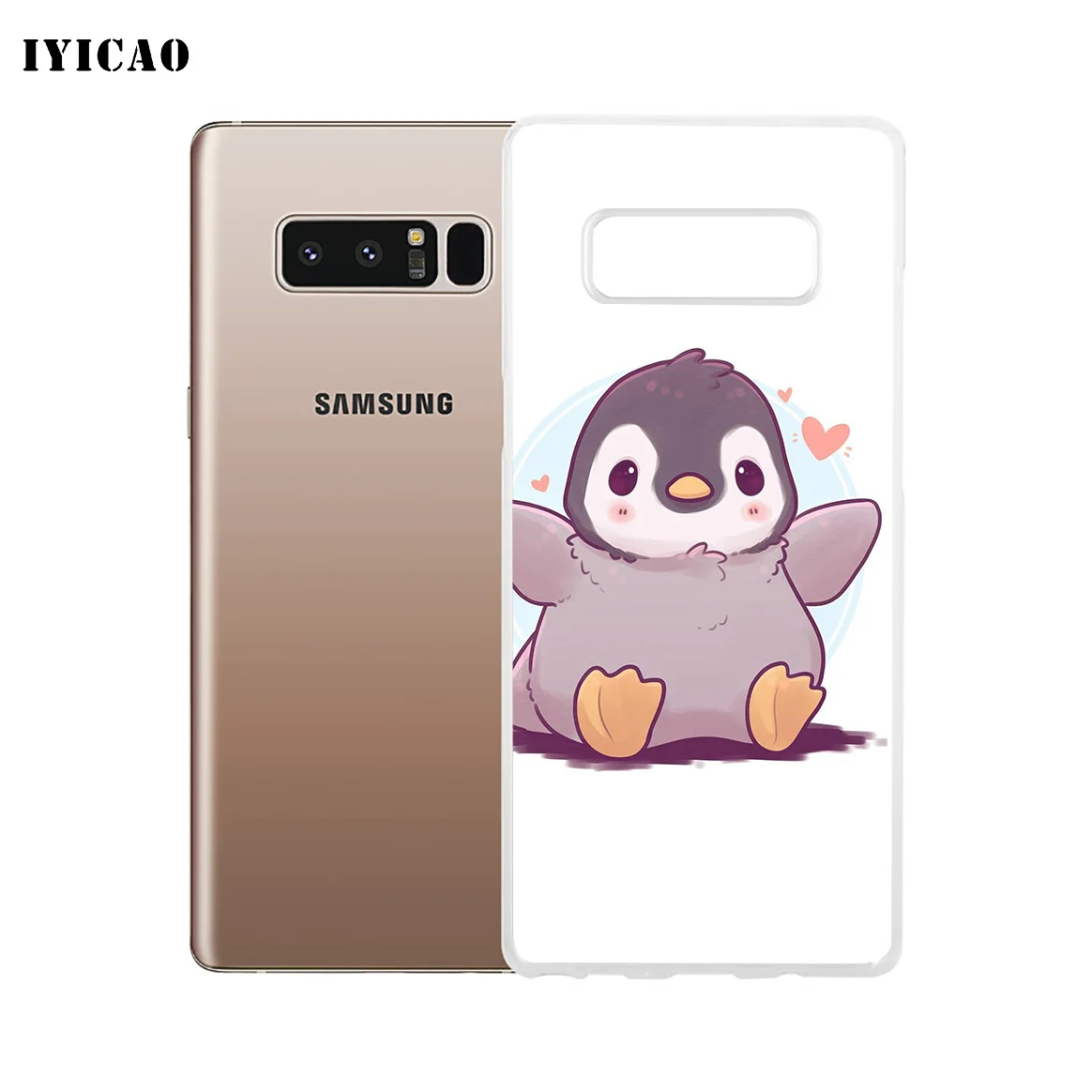 Мягкий силиконовый чехол для телефона IYICAO с милыми животными пингвинами Samsung A5 A6