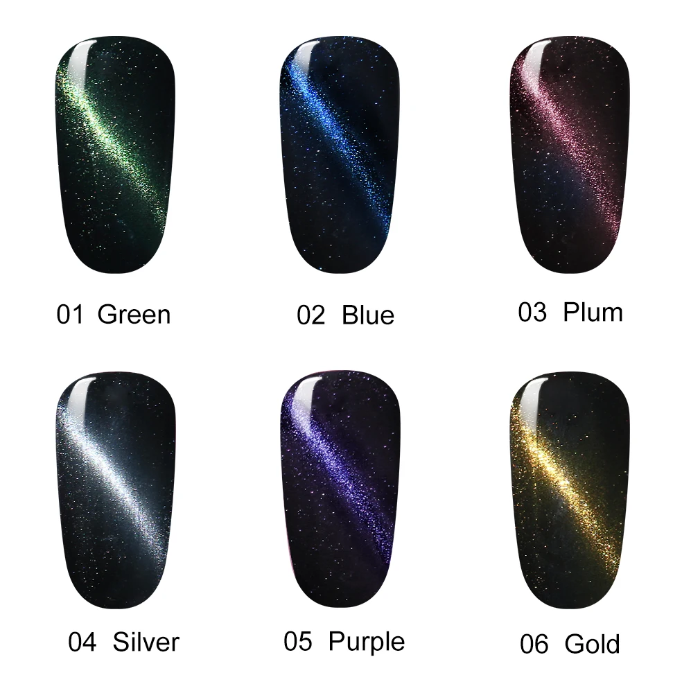 HNM кошачий глаз 8 мл Гель лак для ногтей УФ приборы микроскопа пальто полу пермент