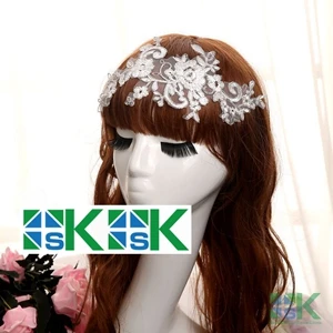 10 шт./упак. 24 см * свадебное платье lace аппликация DIY свадебный головной убор