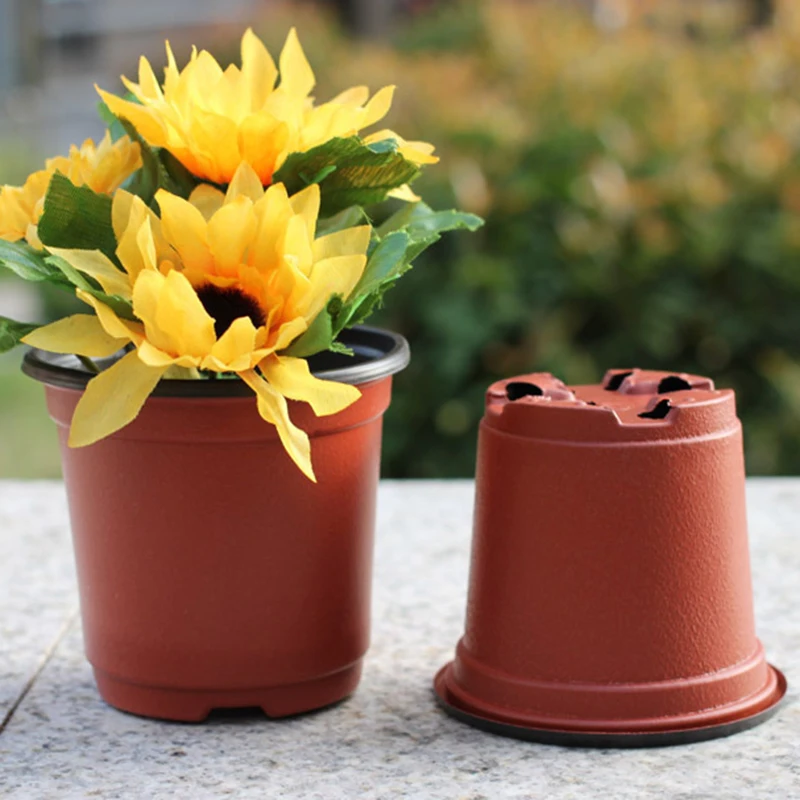 100 шт. набор пластиковых цветочных горшков для питомников садовые горшки