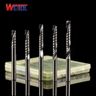 Weitol N 10 шт 4 одиночные флейты набор твердосплавных концевых фрез, фрезерные Фрезы с ЧПУ для акриловых режущих бит
