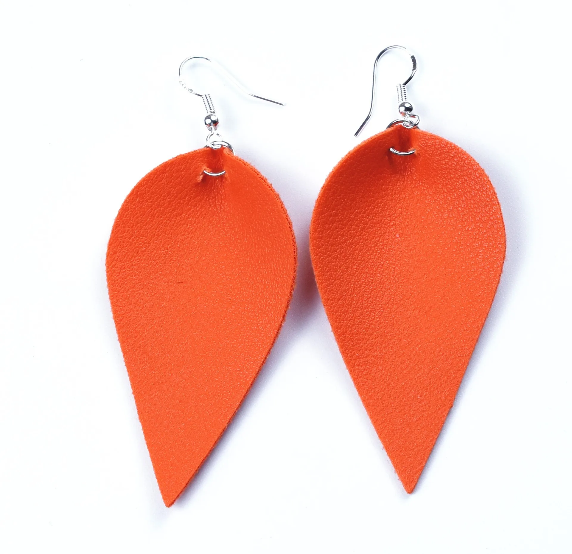 Женские кожаные серьги в виде листьев буйвола из искусственной кожи