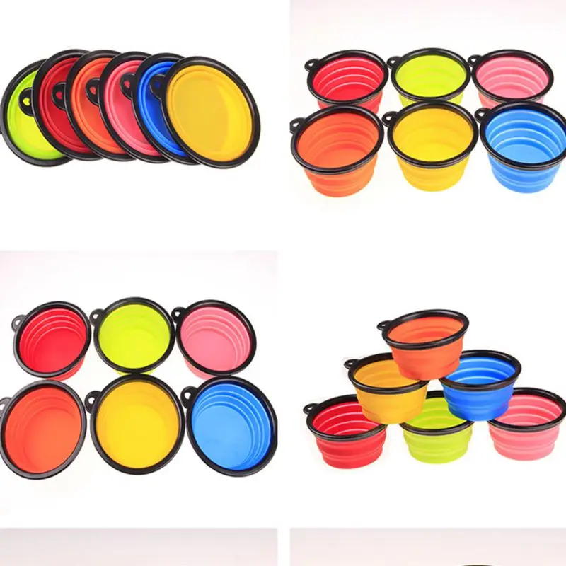 High Quality Pet Portable Folding Silica Gel Bowl Environmentally Non-toxic Dog for Cat Food Water Feeding | Дом и сад