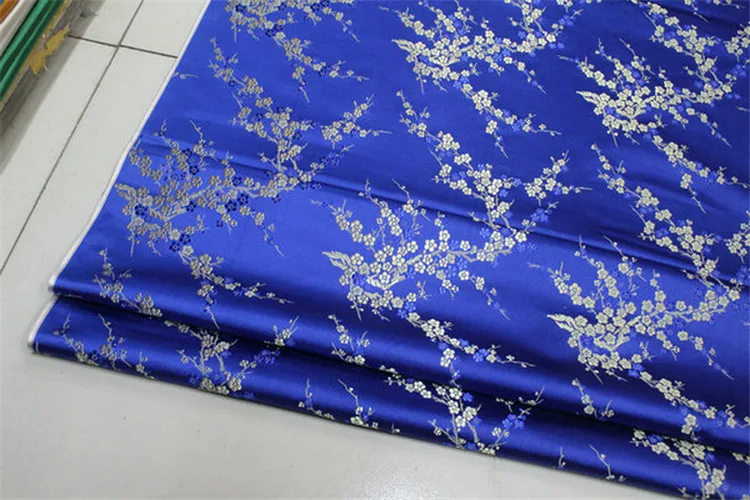 CF61 1 ярд китайский цветок сливы шелковая парча ткань Cheongsam одежда костюмы DIY Ткань для шитья кушион покрывало ткань
