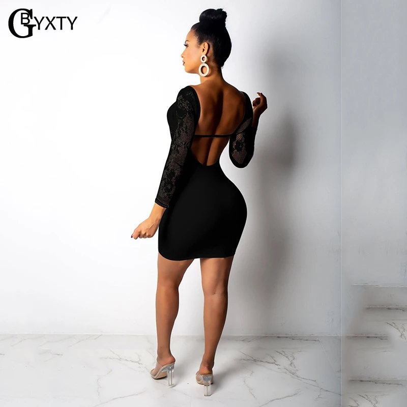 GBYXTY женское элегантное кружевное вечернее платье с открытой спиной Vestido весенне