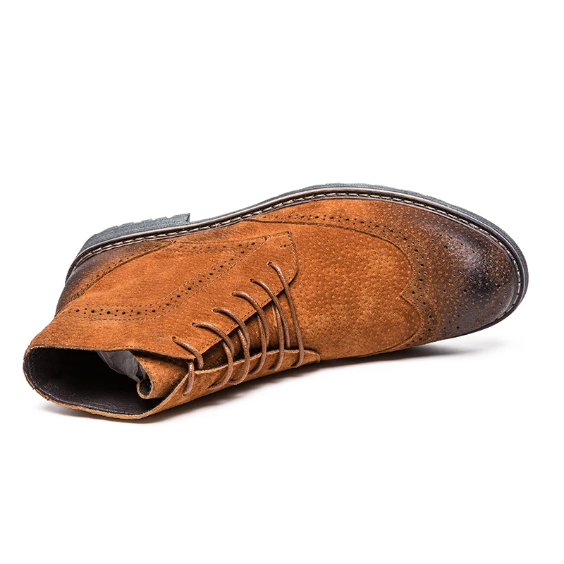 SAMOOL Для мужчин ботинки martin высокие ботильоны на шнуровке кожаная обувь