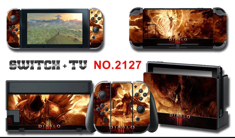 Для nintendo Switch Pain sticker консоль Dock Joy Con полное покрытие цветной бумажной кожи Закаленное стекло протектор экрана от 2000-2305