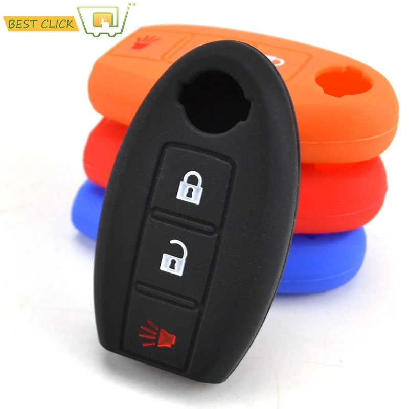 

ACCESSORIES FIT FOR NISSAN ROGUE JUKE VERSA MURANO LEAF 370Z SILICONE KEY REMOTE HOLDER CASE COVER FOB SMART