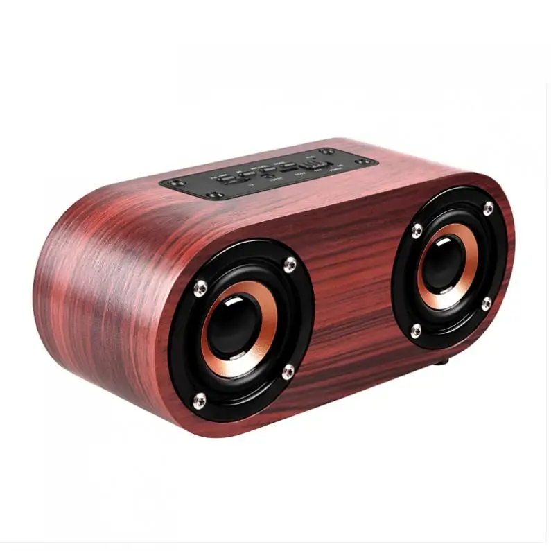 Q8 6 Вт деревянный двойной рог 4,2 Bluetooth беспроводной динамик поддержка AUX кабель подключения и TF карты воспроизведения для планшетных ПК/MP3