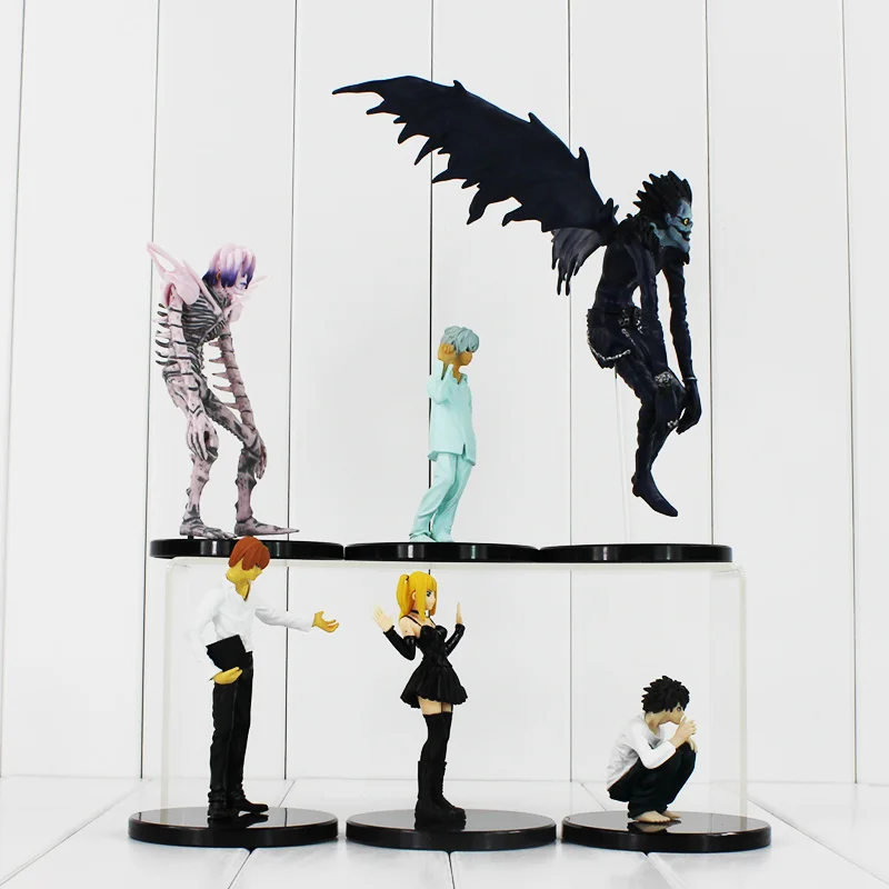 6pcs/lot Anime Cartoon Death Note L Killer Ryuuku Rem Misa Amane PVC Action Figures Toys Free Shipping |