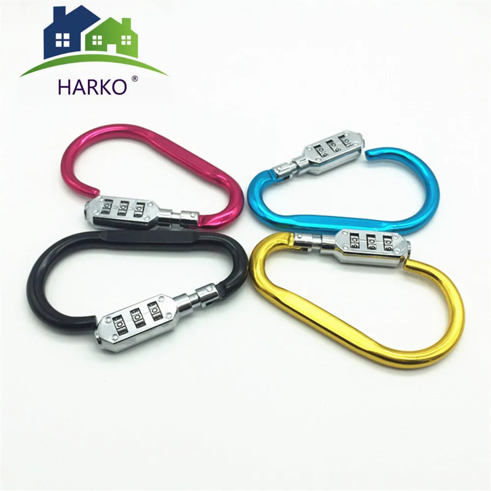 Надежный портативный багажный замок из цинкового сплава 3 комбинированных