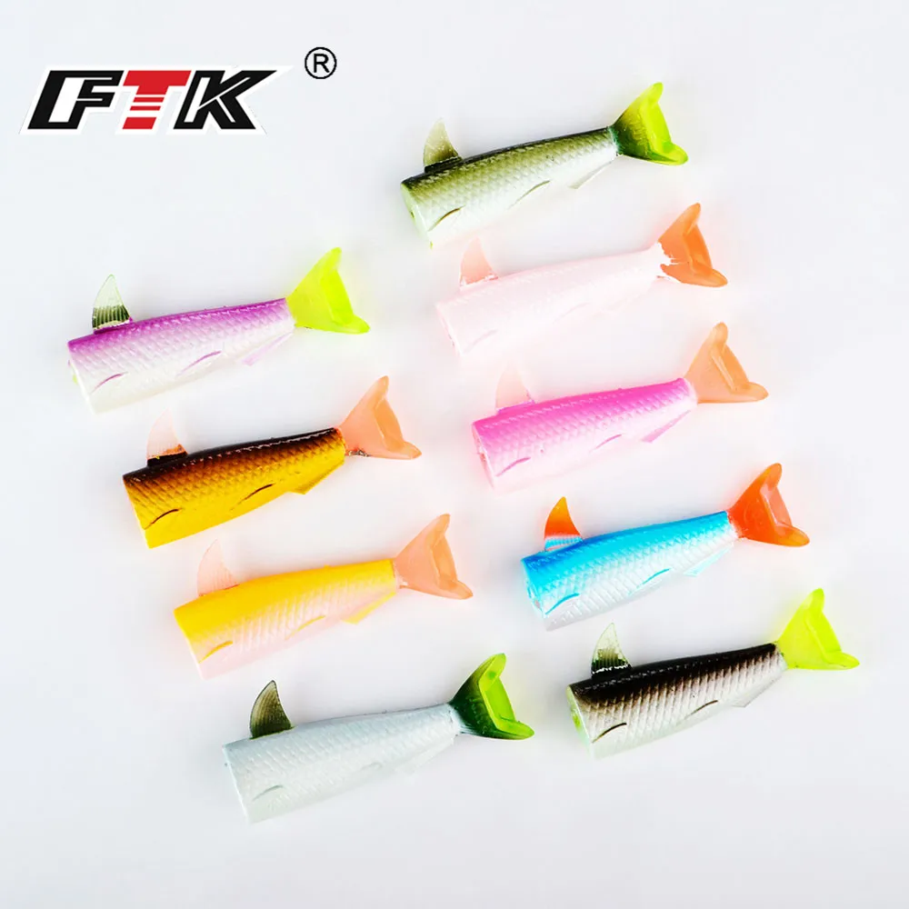 ФТК 2 шт./упак. рыболовная приманка со свинцовым крюк приманки бас мягкие джиг