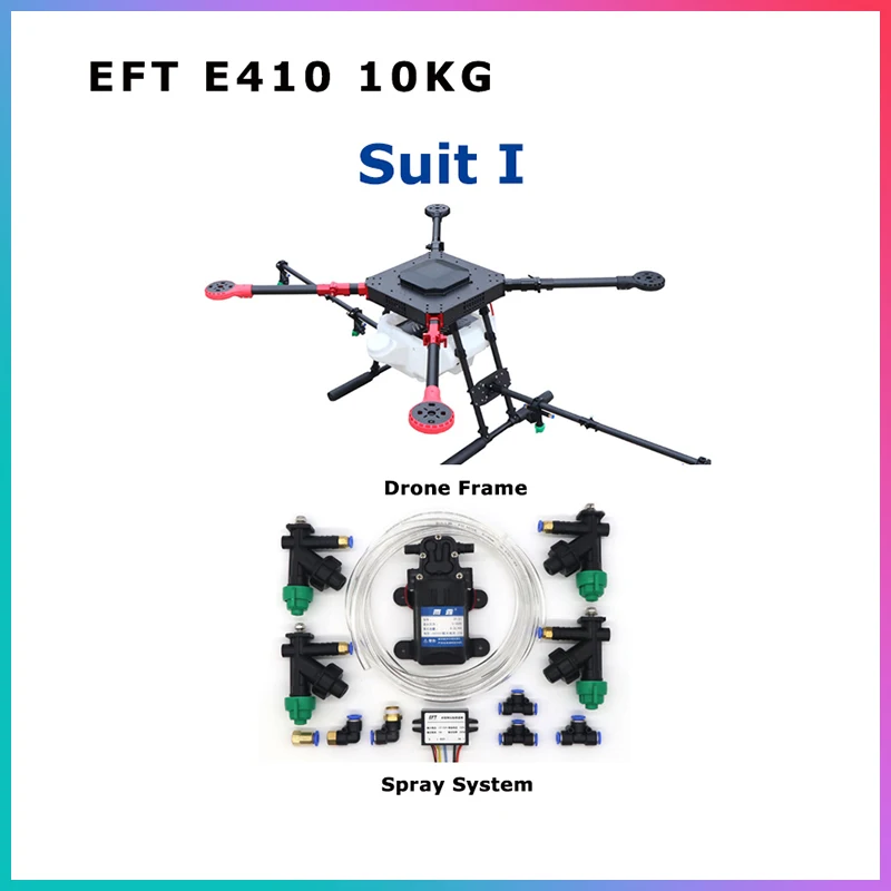 EFT 4 оси 10кг/10L распылительная система складной Квадрокоптер распылитель
