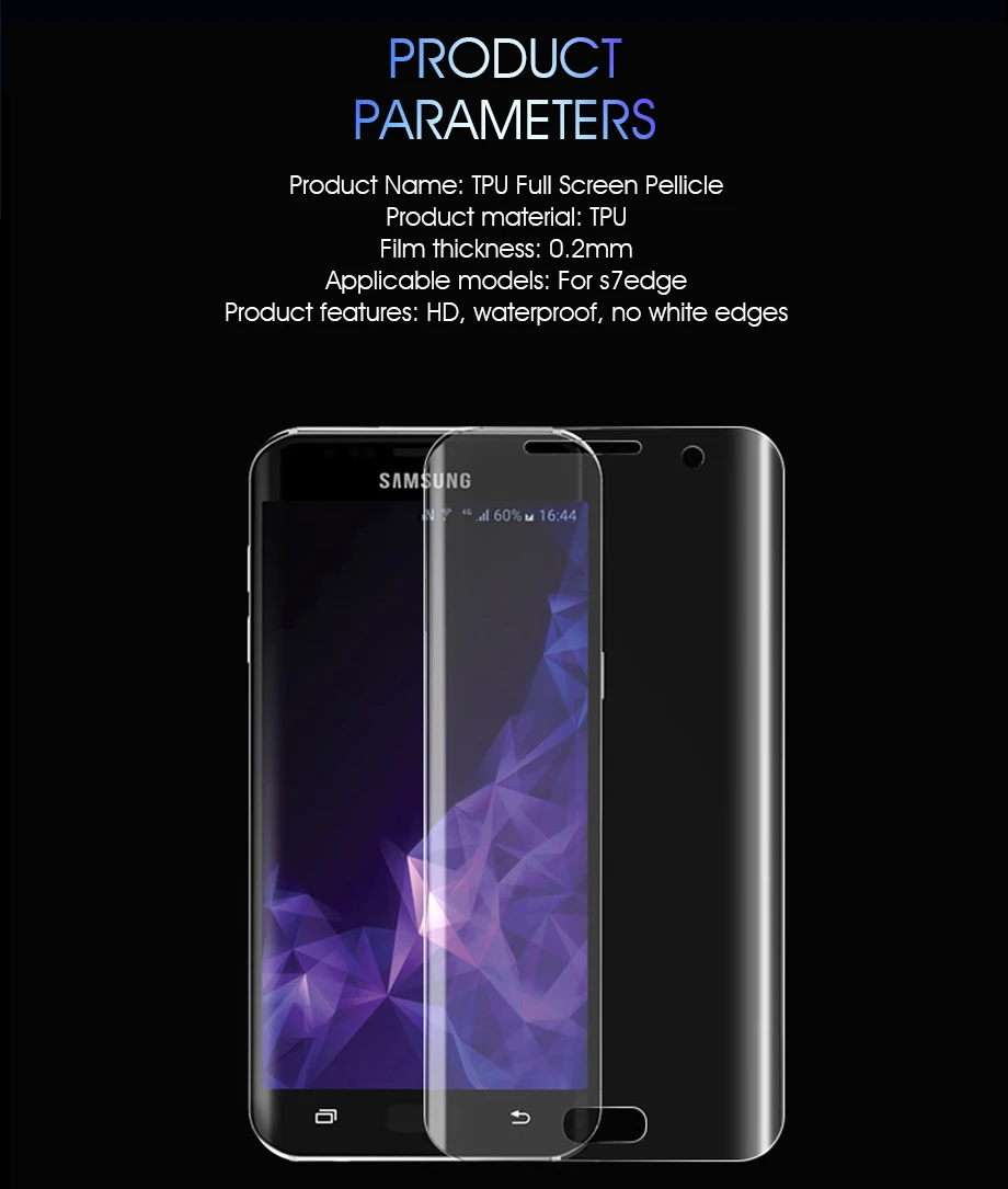 Daxigua полный изогнутая мягкая защитная пленка для samsung Galaxy S8 S9 Plus Note 8 Экран протектор для samsung S7 S6 Edge(не Стекло