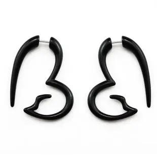 8 Showlove-2pcs Акриловые Поддельные жетер спиральные ушные конические датчики расширитель серьги пробки пирсинг ювелирные изделия - Окраска металла: 8