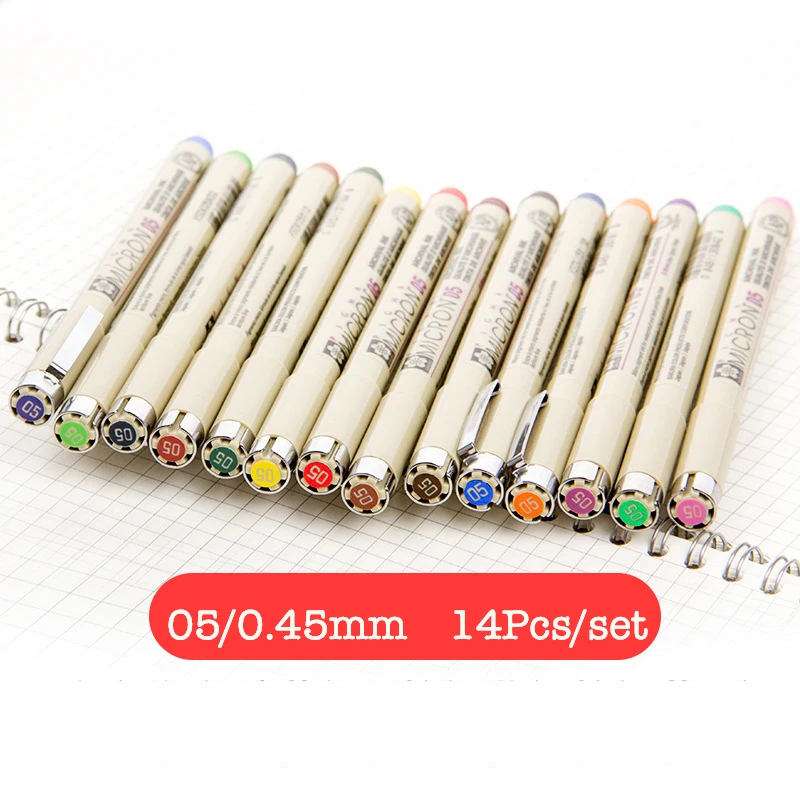6 14 цветов Sakura Pigma Micron лайнер ручка набор Дизайн Рисование манга эскиз художественные маркеры Fineliner ручки японские канцелярские принадлежности - Цвет: 6