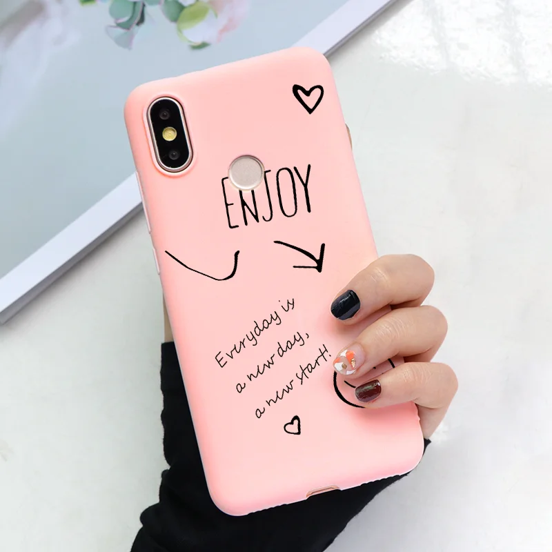 enjoy Прелестные силиконовые чехлы для Xiaomi mi 8 Lite A2 A1 5X6X9 SE для Red mi 4A 5 Plus 6A 7 K20 Примечание 4X 5A 6 7 Pro S2 Мягкий ТПУ чехол с мультипликационным рисунком - Цвет: enjoy
