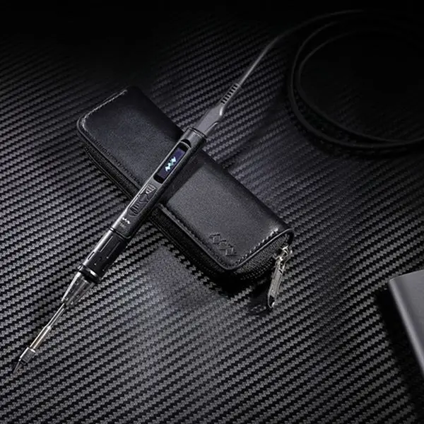 Новая мини умная TS80 цифровая паяльная станция QC3.0 usb type-C OLED программируемый интерфейс встроенный чип STM32+ набор наконечников