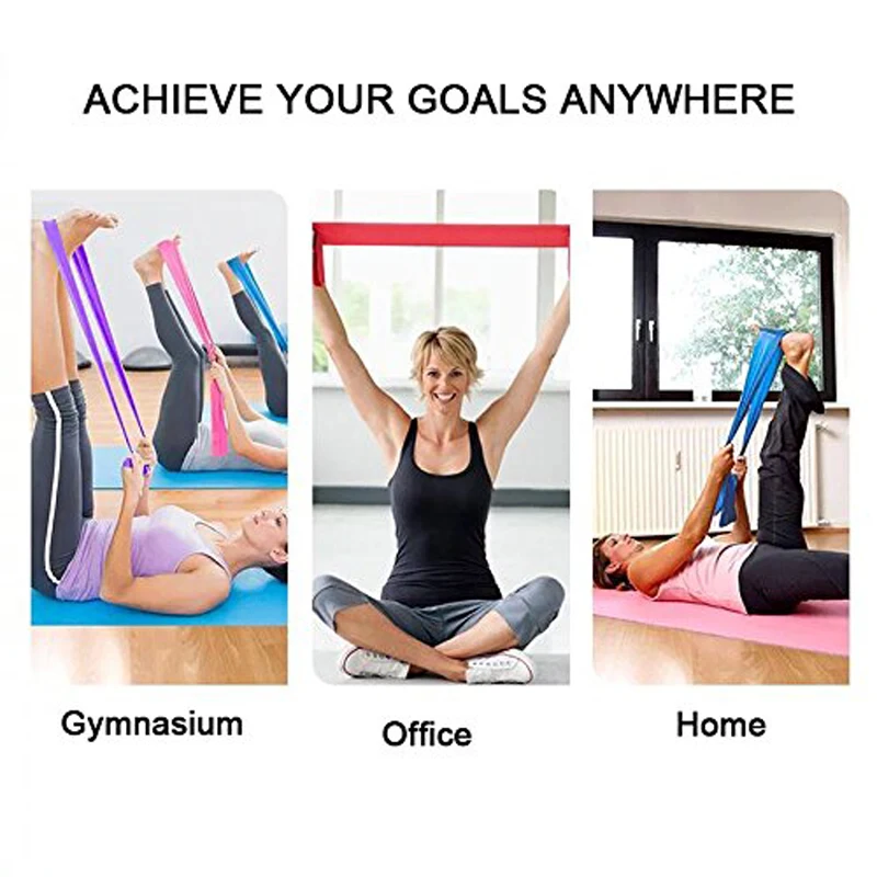 

1.8m/1.5m/ fitness Rubber Resistance Bands silicone elastic muscle Stretch equipment Yoga Pilates Expander Crossfit bands
