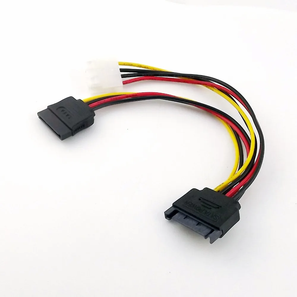 20 . SATA 15 Pin   4 Pin IDE Female + SATA 15 Pin Female Y Splitter     20