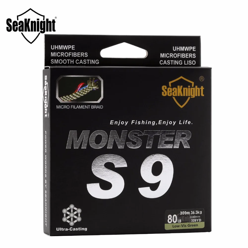 SeaKnight Монстр S9 300 м Плетеный Леска 9 нитей соткет супер гладкой pe линии Комплексная