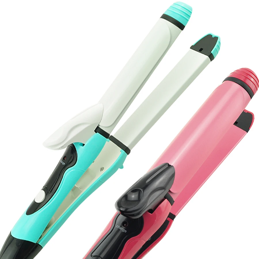 2 в 1 инфракрасный утюжок для завивки волос выпрямитель бигуди двойного