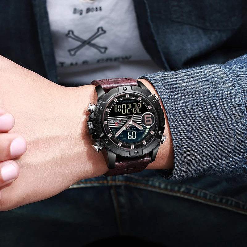 NAVIFORCE мужские многофункциональные часы люксовый бренд спортивные кварцевые