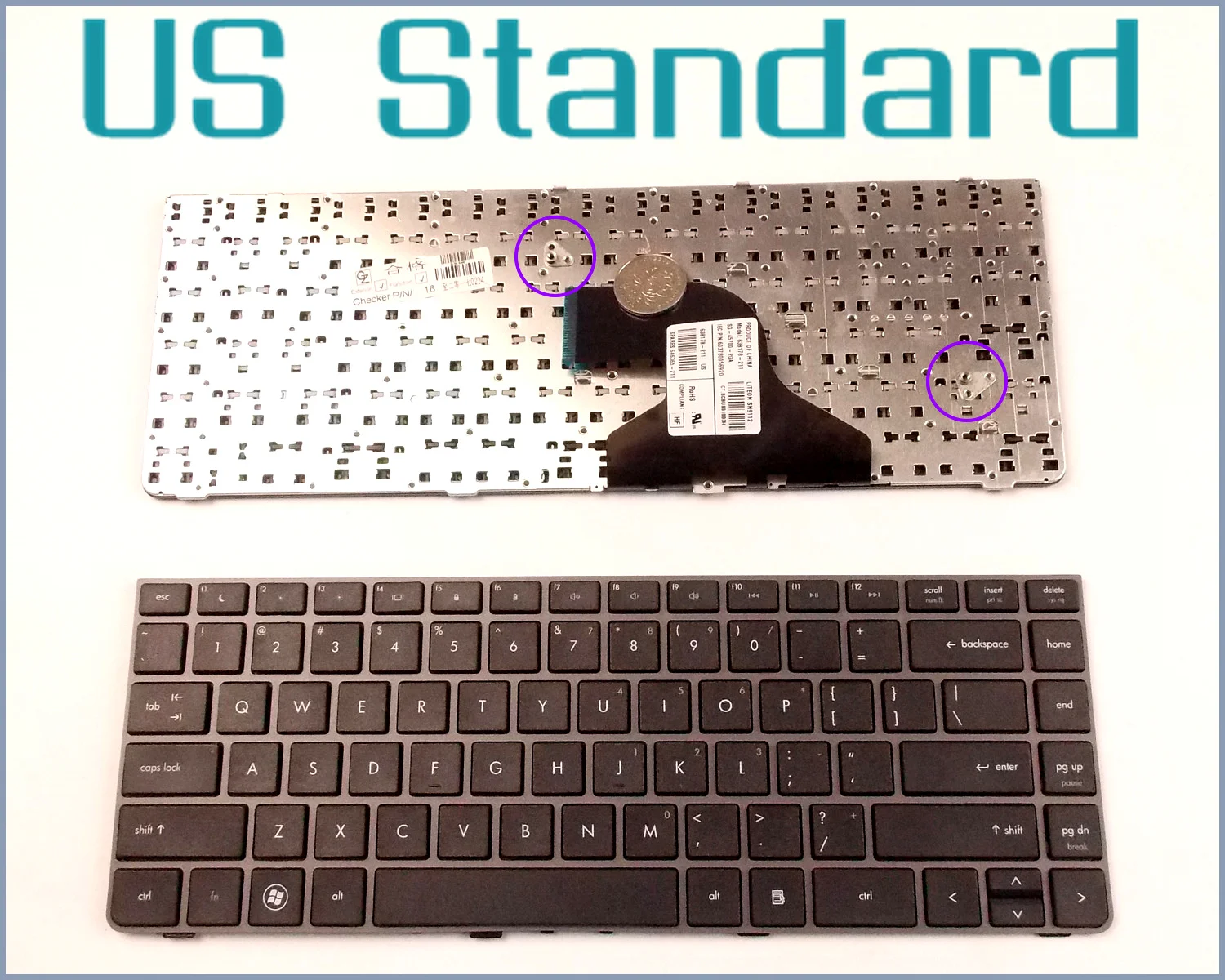 

New Keyboard US English Version for HP Probook 4330S 4331S 4430s 4431s 4435s 4436s 646365-001 637178-001 MP-10L93US-930 Laptop