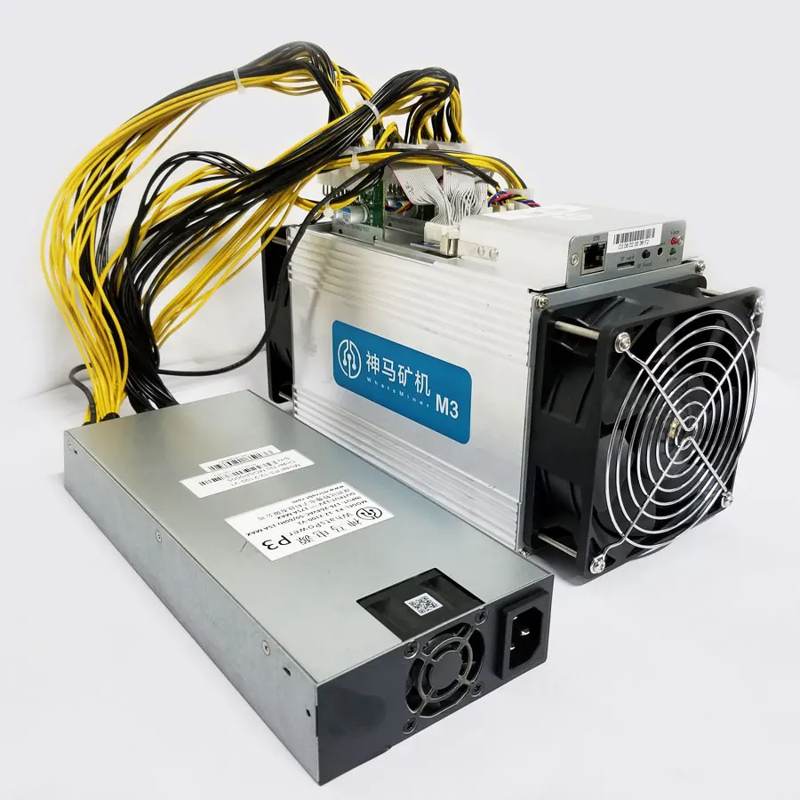 Б/у Whatsminer M3 Bitcoin Miner Новое поступление, как Bitmain S9 с PSU